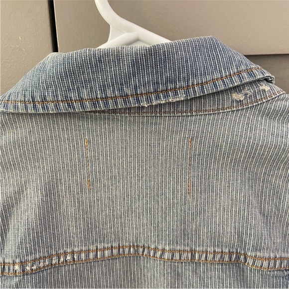 Anthropologie Pilcro and the Letterpress denim railroad stripe jacket - Picture 3 of 7